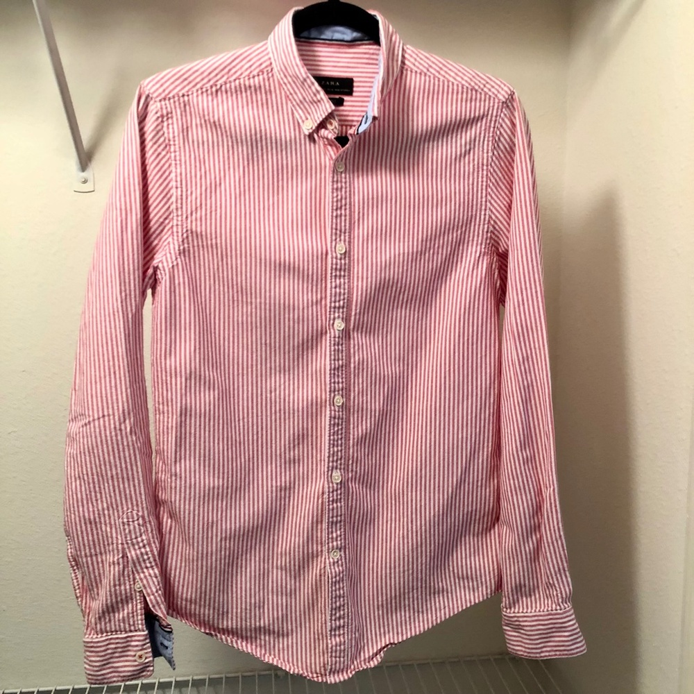 Zara Striped Oxford Shirt